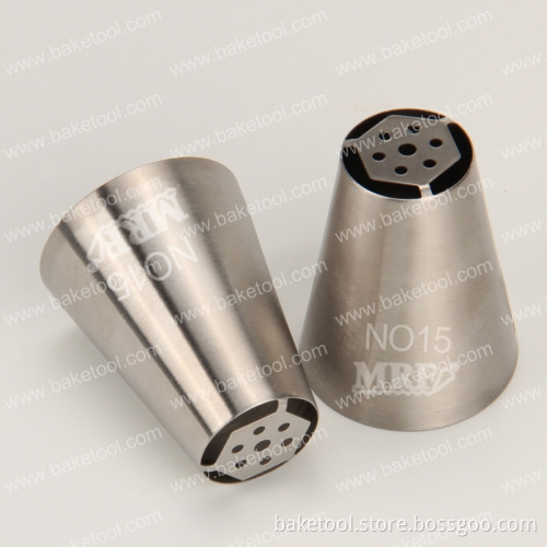 New Stainless Steel Russian Pastry Nozzles for Cake Decorating #NO15